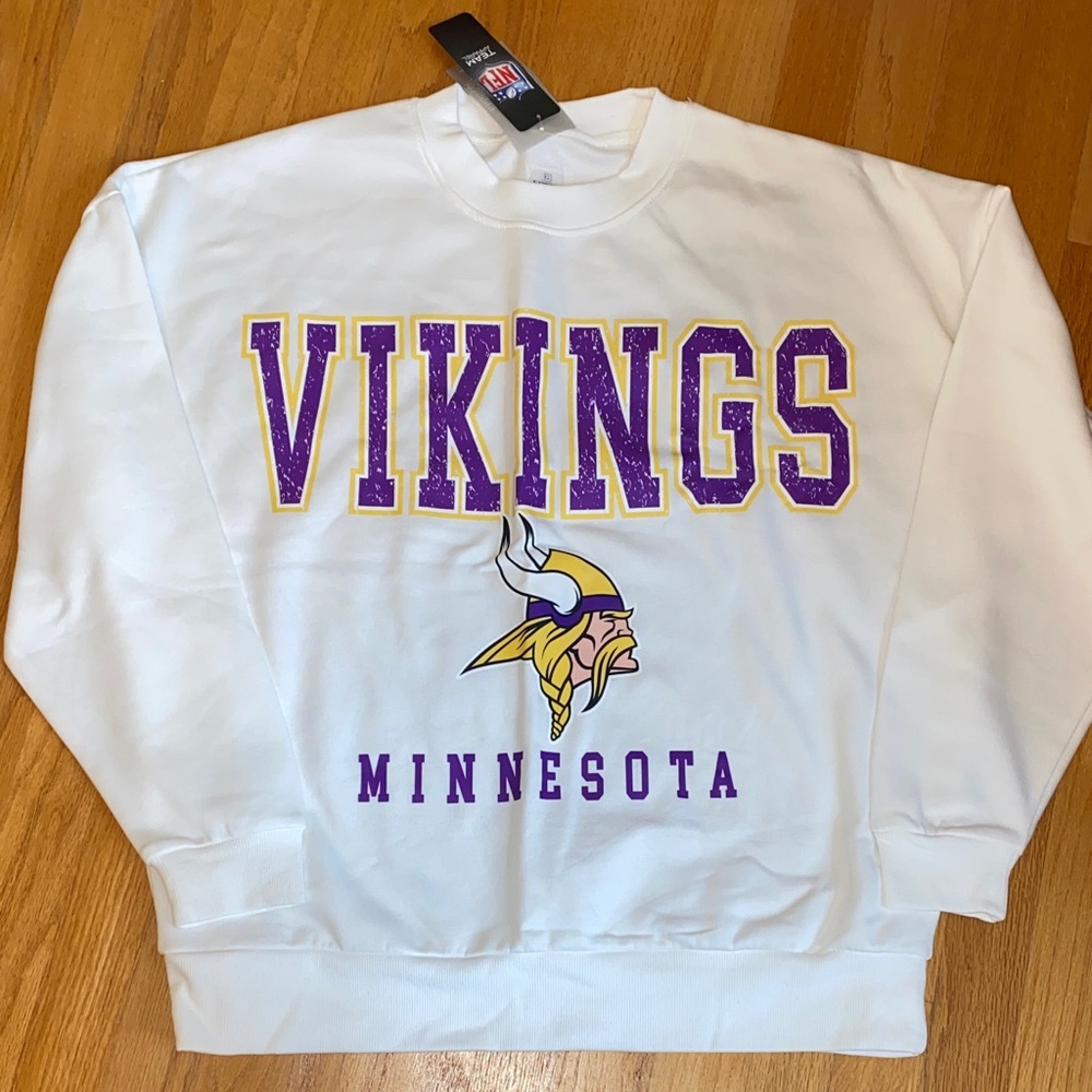 Vikings White Crewneck Sweatshirt